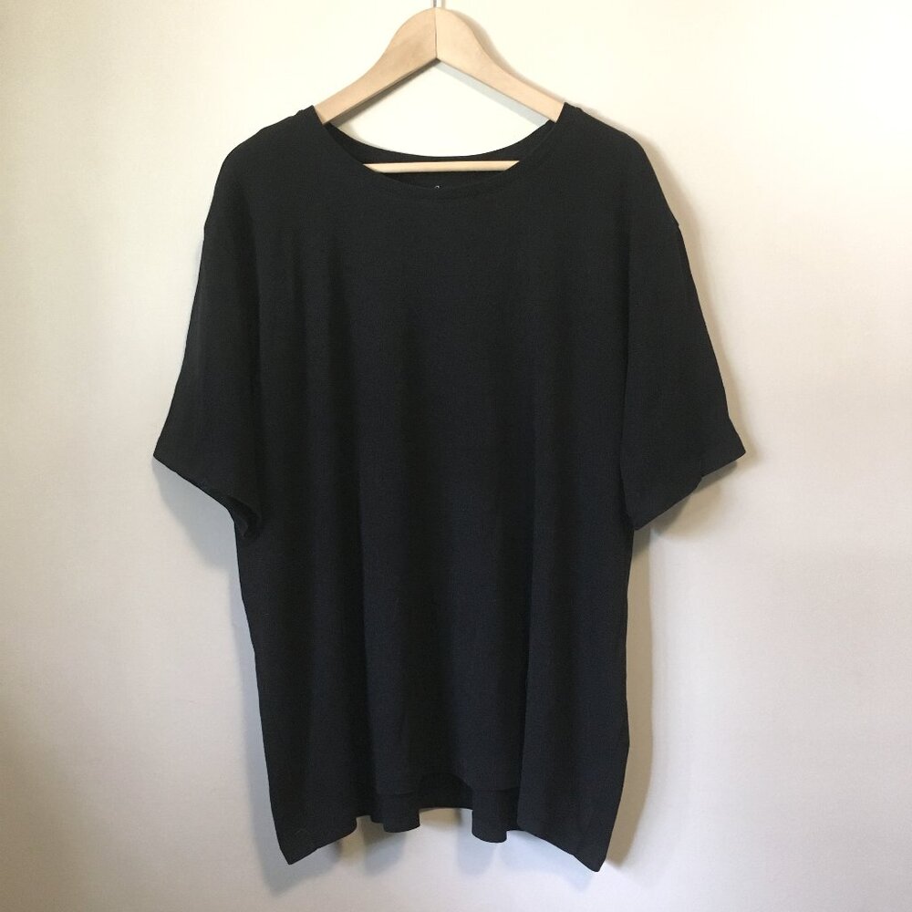 Ultra-Soft Cotton Ginny Organic Black Tee - XL